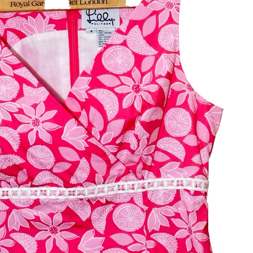 Classic Vintage Lilly Pulitzer Staci Slice dress. Two toned pink. Women’s size 4 - Picture 2 of 5